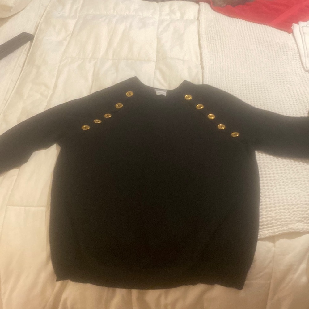 Marella, sport, black blend, 3/4 sleeve , cotton blend sweater, like new